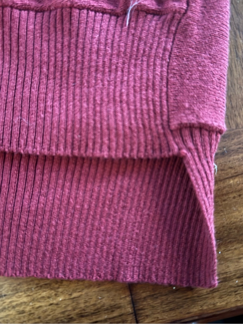 Planet Women’s Red Asymmetric Knit Sweater - Picture 7 of 9
